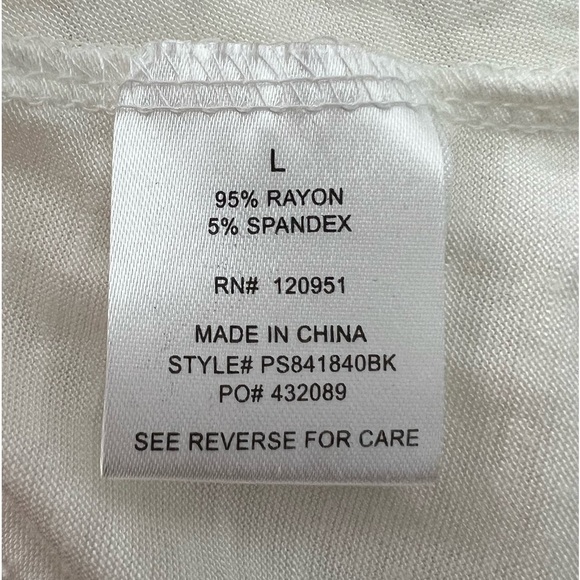 Sweet Tea by Pink Rose Cold Shoulder Ivory Tee Size L - Picture 10 of 11